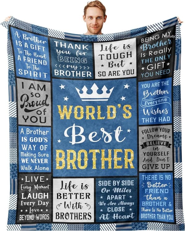 Brother Birthday Blanket Gift from Sister - 60