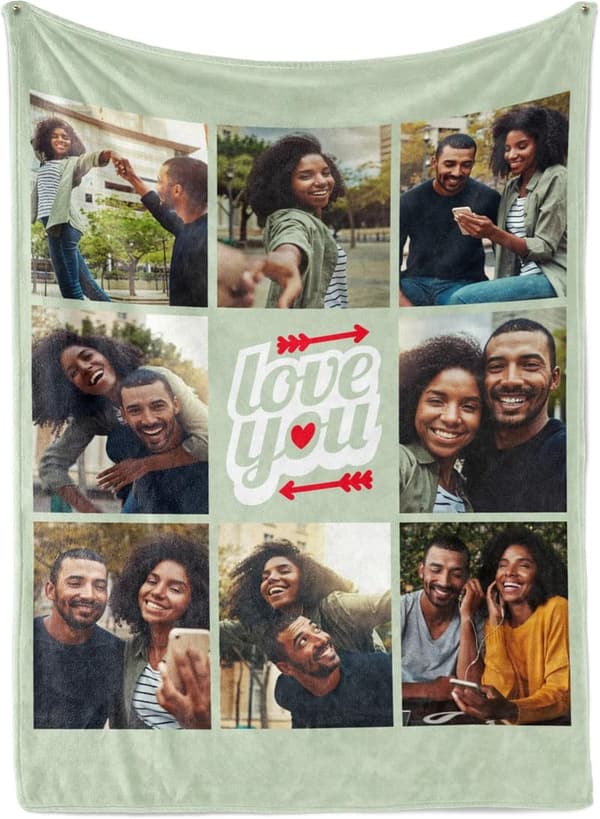 Personalized Fleece Photo Blanket for Loved Ones (50x60)