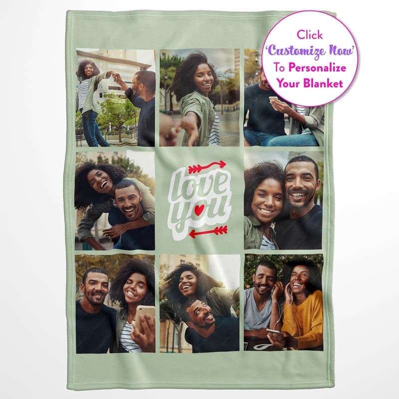 Personalized Fleece Photo Blanket for Loved Ones (50x60)