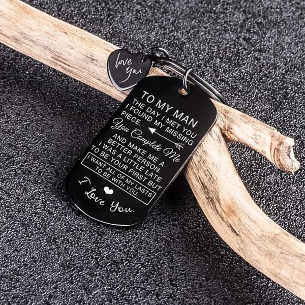 Valentine's Keychain Gift for Men - Personalized for Him