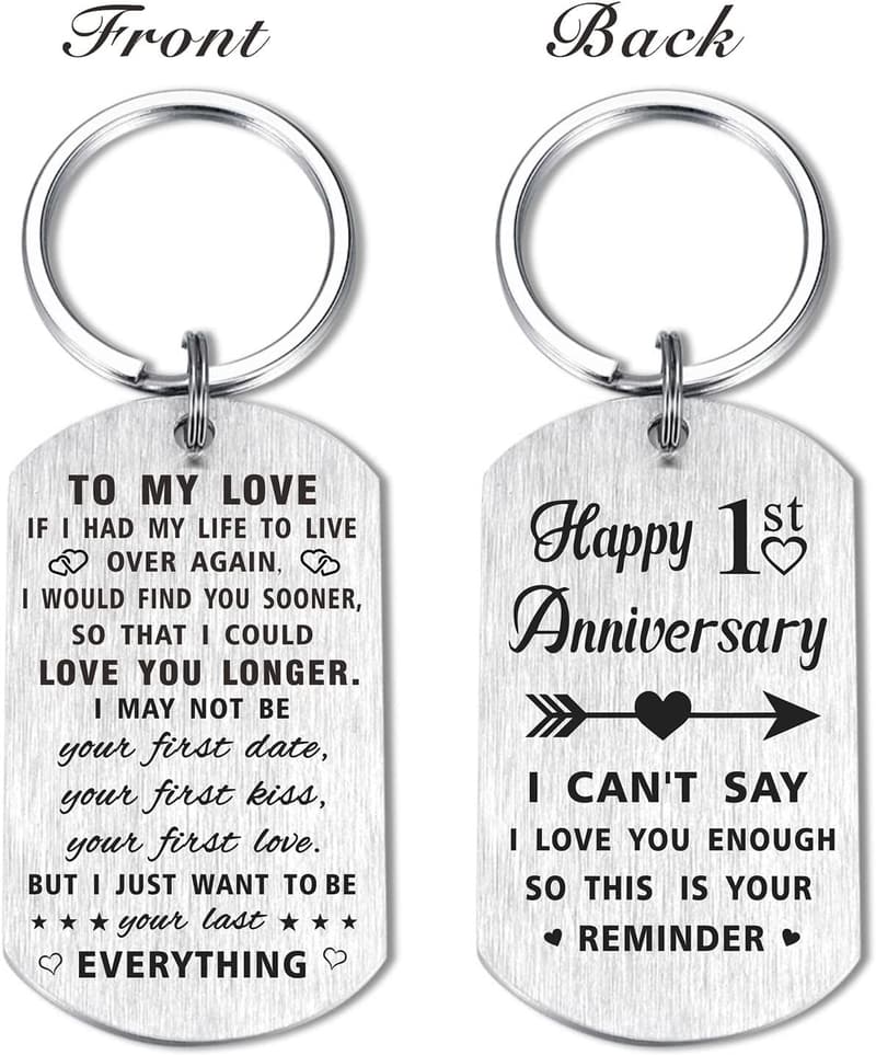 Happy Wedding Anniversary Keychain for Couples