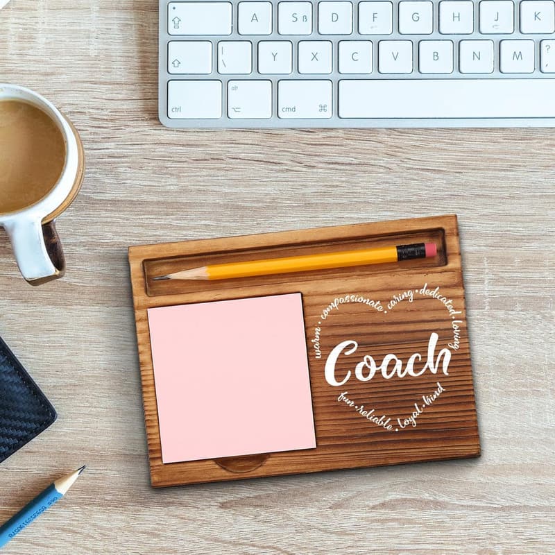 Coach Appreciation Sticky Note Holder for Office Decor