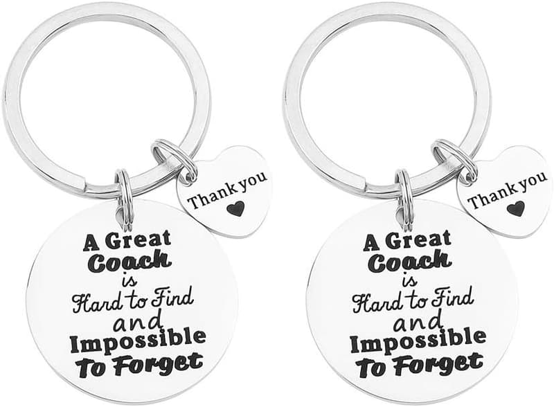 Sports Coach Keychains - Thank You Gift for Coaches (2pcs)