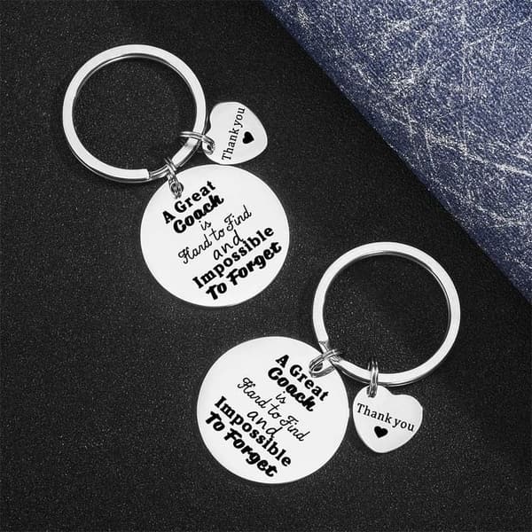 Sports Coach Keychains - Thank You Gift for Coaches (2pcs)
