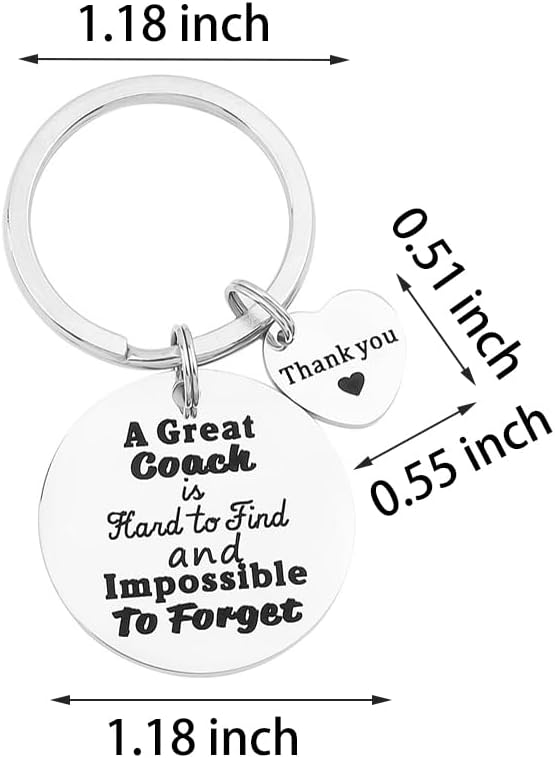 Sports Coach Keychains - Thank You Gift for Coaches (2pcs)