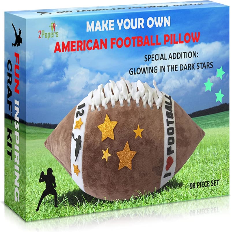 DIY American Football Pillow Kit for Kids Ages 3-10