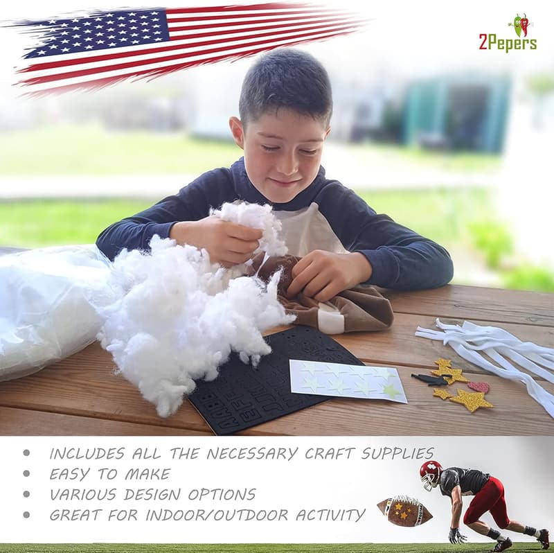 DIY American Football Pillow Kit for Kids Ages 3-10
