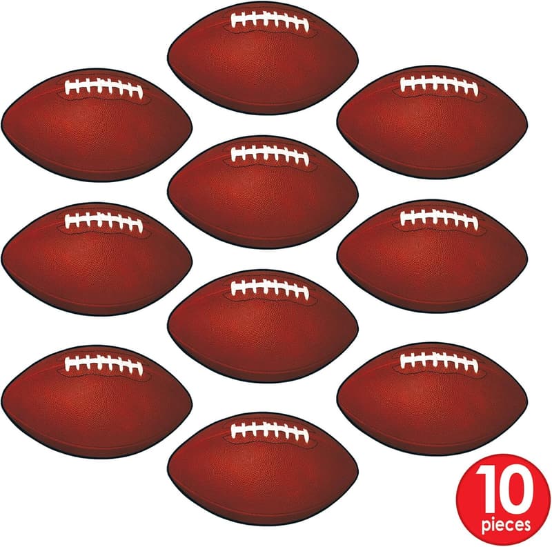 Football-themed Mini Cutouts for Parties and Events