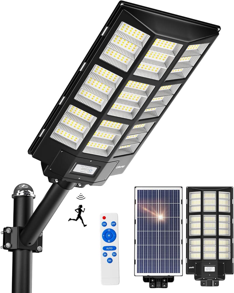 3000K-6500K Solar Street Light with Remote Control for Outdoors