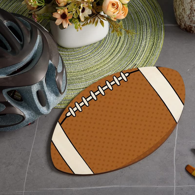 Sports Themed DIY Wooden Football Cutouts - 8 Pack
