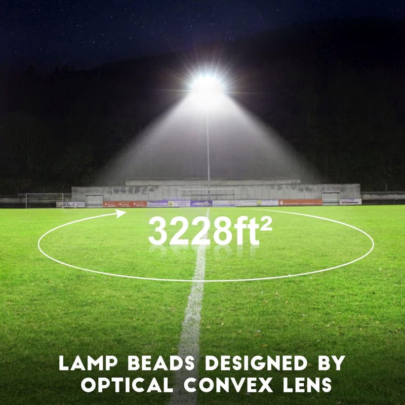 LED Stadium Flood Light 36000Lm, 1500W Equivalent, Waterproof
