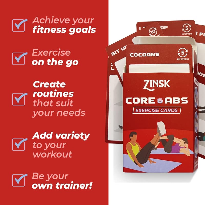Core Strength Workout Cards – 75+ Fitness Exercises for Home