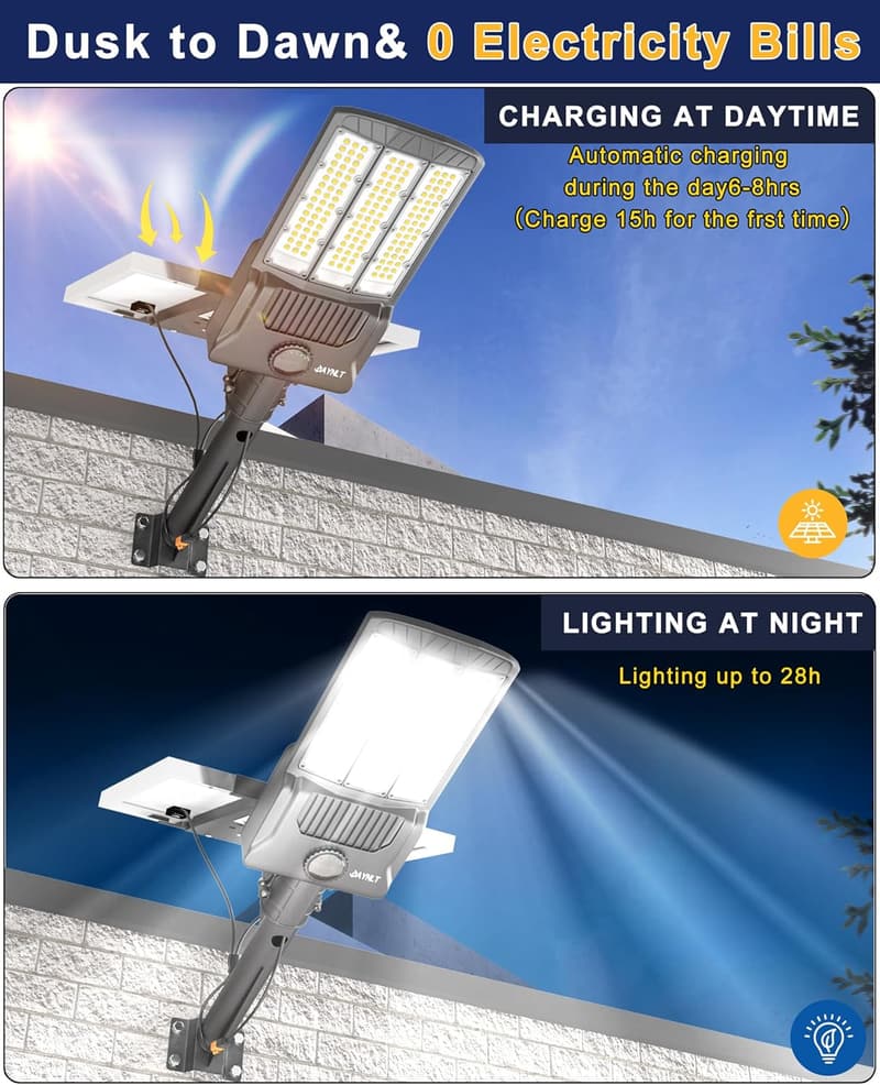 High-Powered 850000LM Solar Street Lights for Outdoor Use