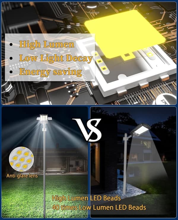 High-Powered 850000LM Solar Street Lights for Outdoor Use
