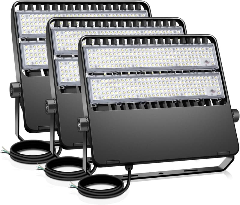 36000LM LED Floodlight - 240W Waterproof Arena Light, 3-Pack