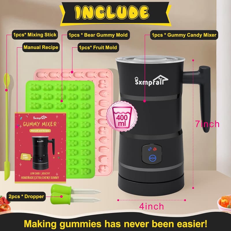 DIY Gummy Candy Maker Kit with Stainless Steel & Molds