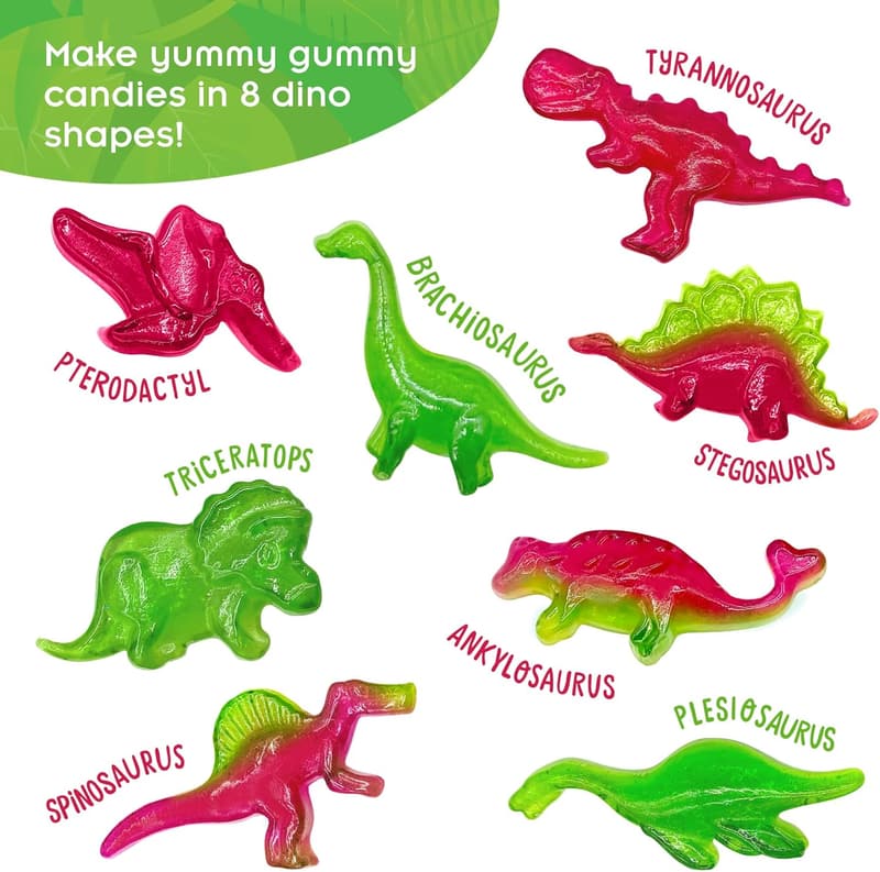 Dinosaur Gummy Candy Lab STEM Kit for Ages 6+ – Make Edible Gummies