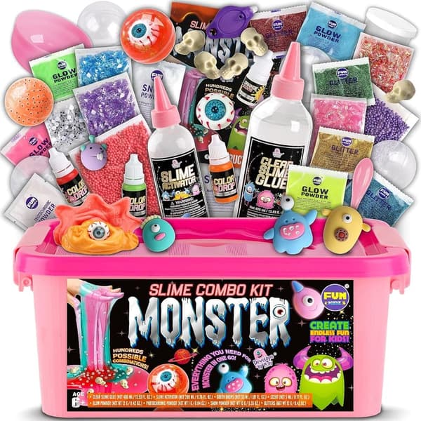Glow-in-the-Dark Slime Making Kit for Kids Ages 6-12