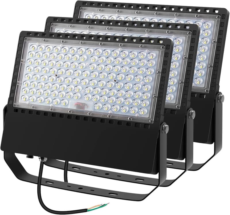 240W LED Stadium Lights - 3 Pack, Daylight, Wide Angle