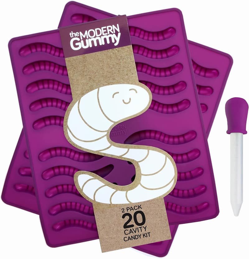 DIY Silicone Gummy Worm Candy Kit for Cake Decoration