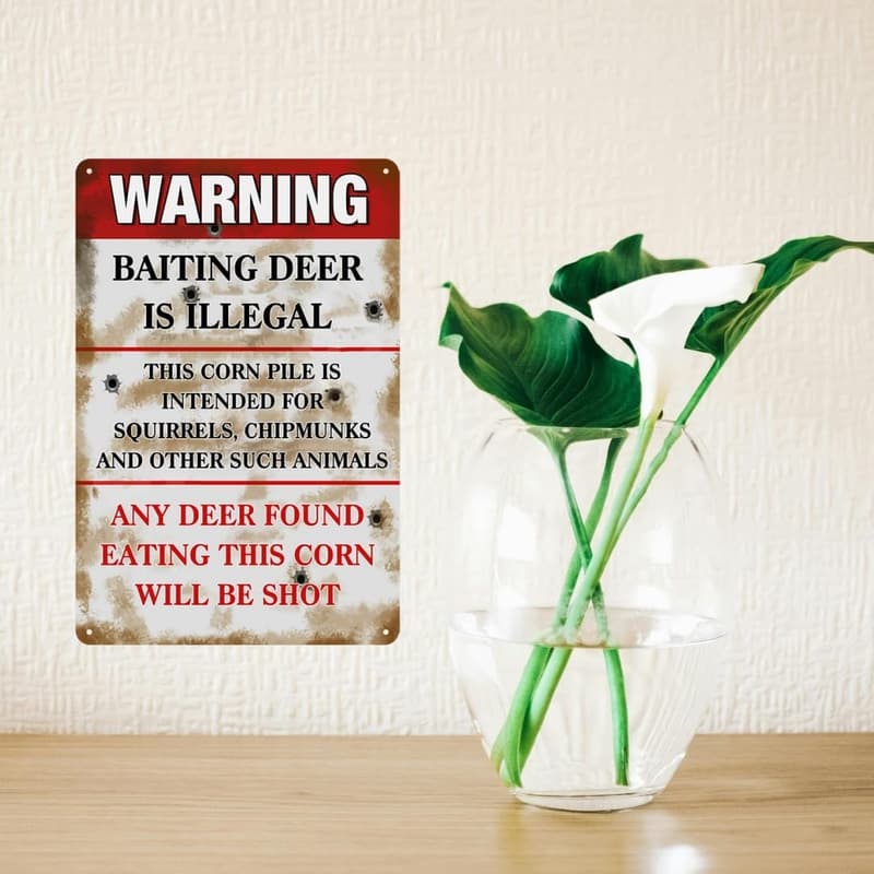 Funny Deer Metal Retro Sign - Gifts for Man Cave Decor