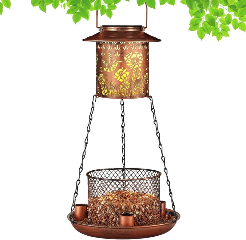 Hummingbird Solar Bird Feeder - Outdoor Garden Decor for Women