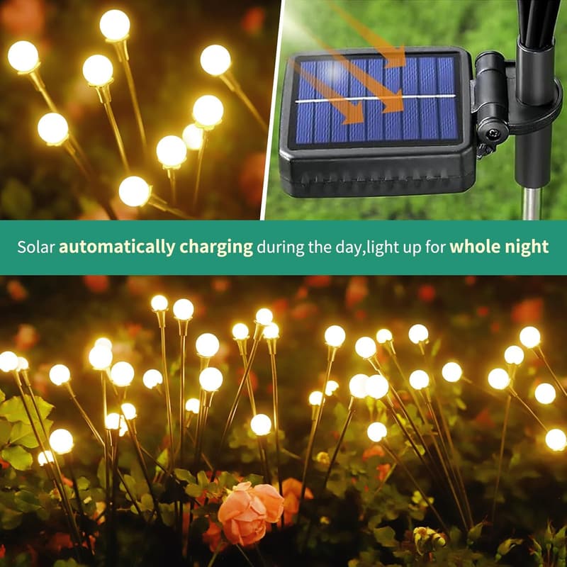 Solar Garden Lights 32LED - Waterproof Outdoor Decor (4-Pack)