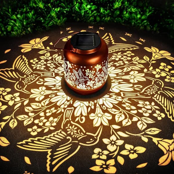 Solar Lantern for Women - Outdoor Waterproof Hummingbird Decor