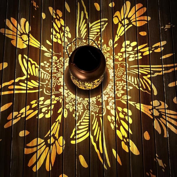 Solar Lantern for Women - Outdoor Waterproof Hummingbird Decor