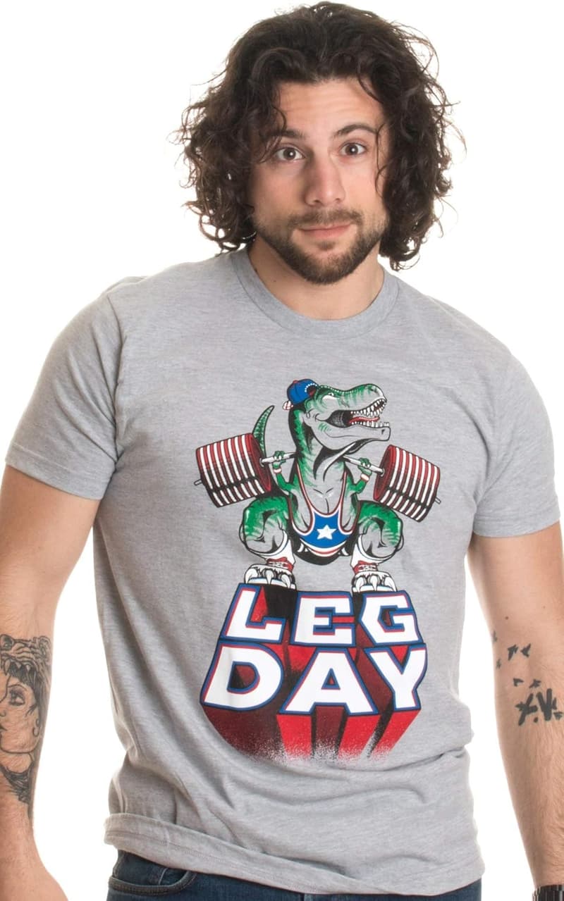 Funny Leg Day Squat Workout T-Shirt for Weightlifting