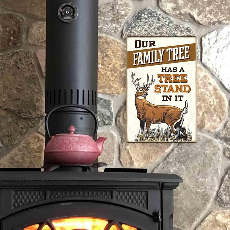 Vintage Hunting Wall Decor - Family Tree with Tree Stand