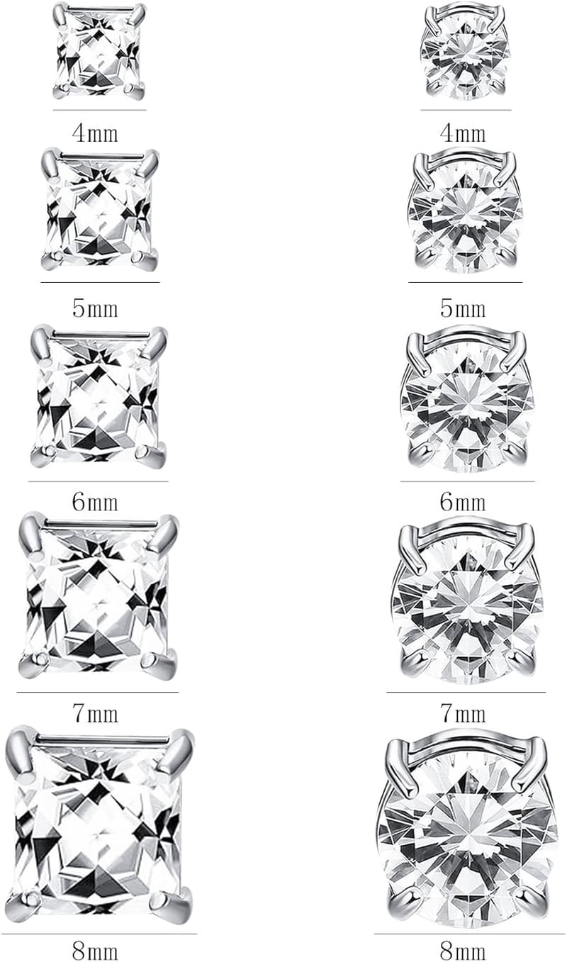 Magnetic Stainless Steel Earrings for Men & Women - 9 Pairs