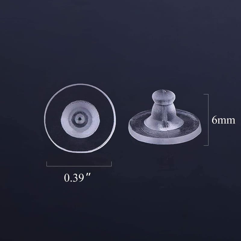 Clear Silicone Earring Back Pairing – 300 PCS Replacement Stoppers