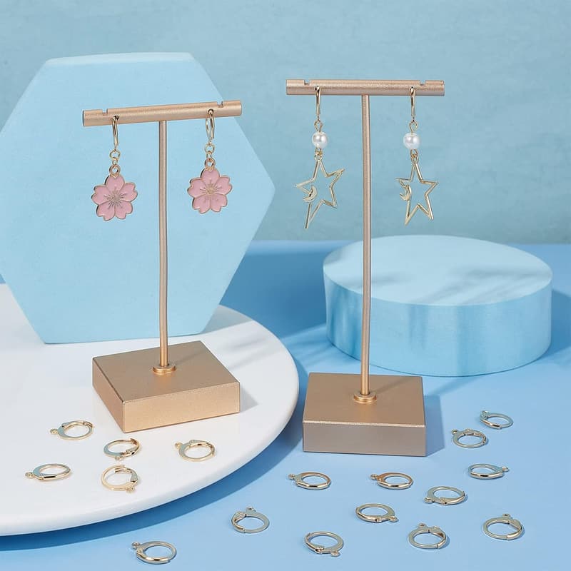 18K Gold Plated Leverback Earring Hooks - 80 Pcs Set