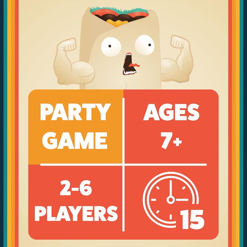 Throw Throw Burrito: Family Dodgeball Card Game, 2-6 Players