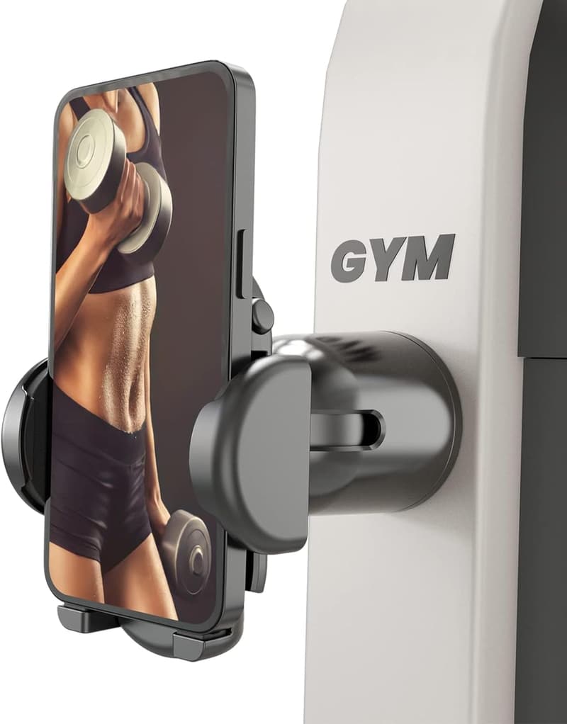 Magnetic 360° Rotating Gym Phone Holder - Black