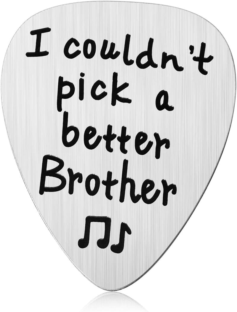 Birthday Guitar Pick Gift for Older Brother from Sister