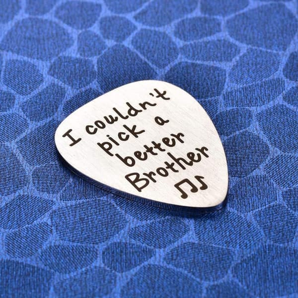 Birthday Guitar Pick Gift for Older Brother from Sister