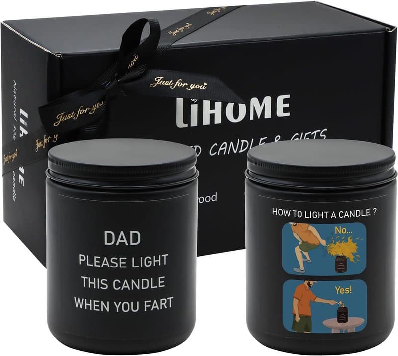 Funny Father's Day Scented Candle Set for Dad