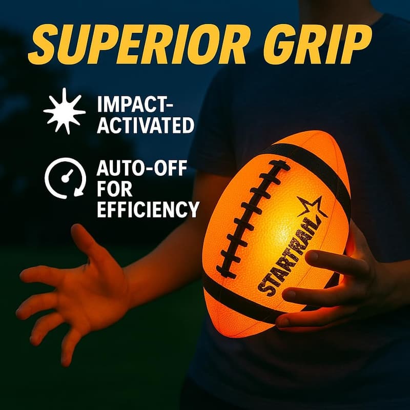 Glow in The Dark LED Size 6 Football for Outdoor Evening Fun