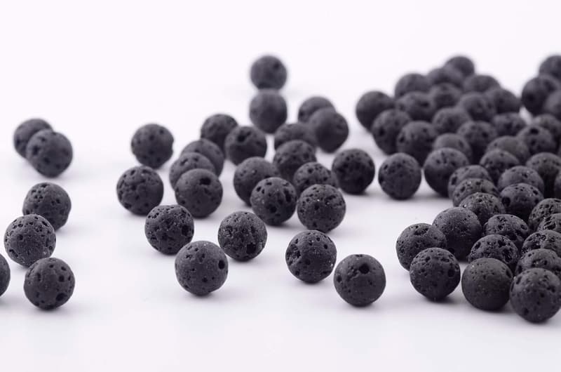 Black Lava Stone Beads - 100pcs 8mm for Jewelry Making