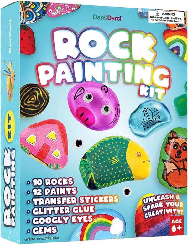 Kids' Rock Painting Kit - Arts and Crafts for Ages 6-12