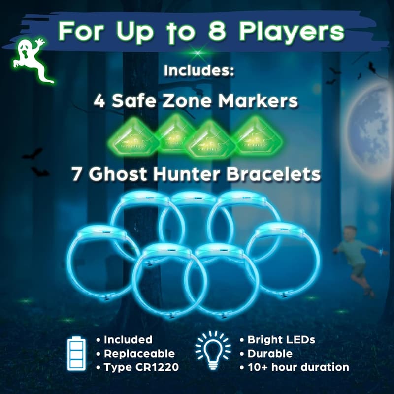 Glow-in-the-Dark Ghosts in The Graveyard Game for Kids
