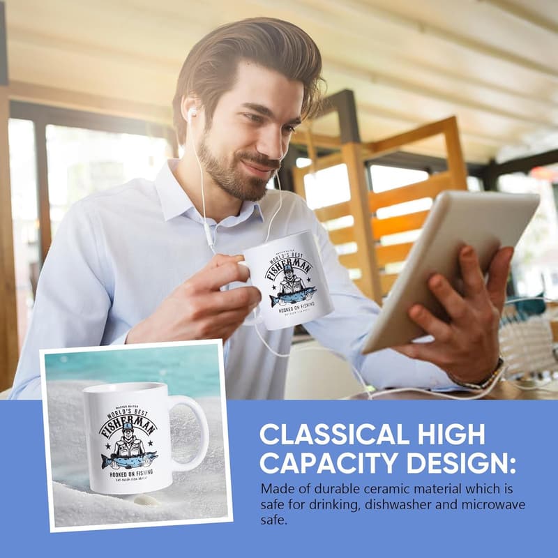 Father's Day Gift Set for Men | Fishing Mug, Notebook & Candle