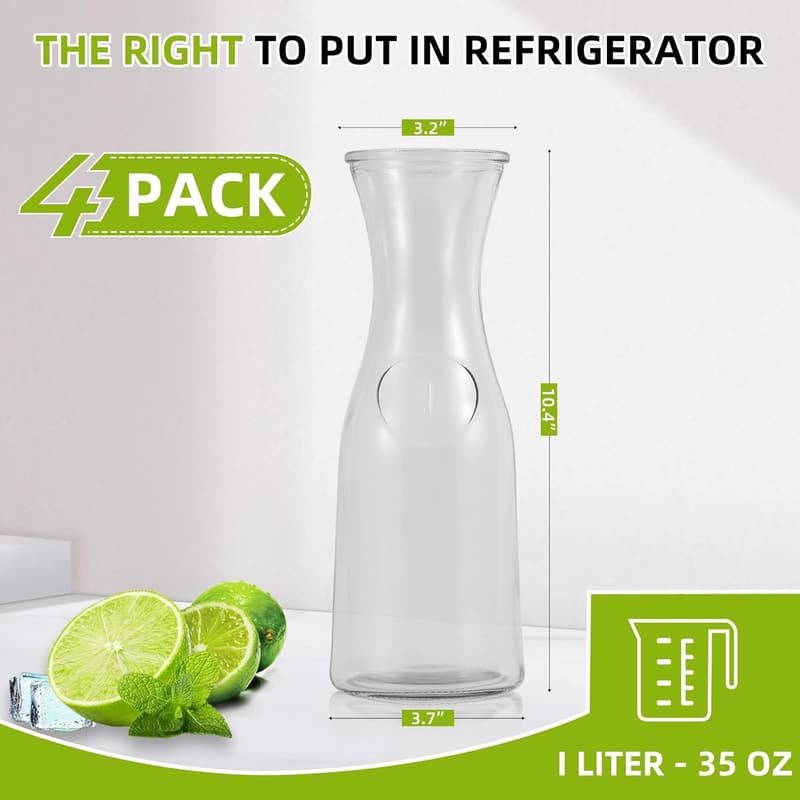 Mimosa Bar Beverage Carafe Set with Lids & Chalkboard Tags
