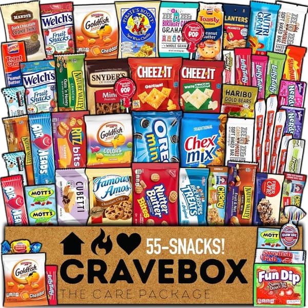 Father's Day Snack Box Variety Pack (55 Count) for All Ages