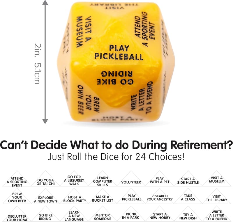 Retirement Decision Dice - Yellow 2