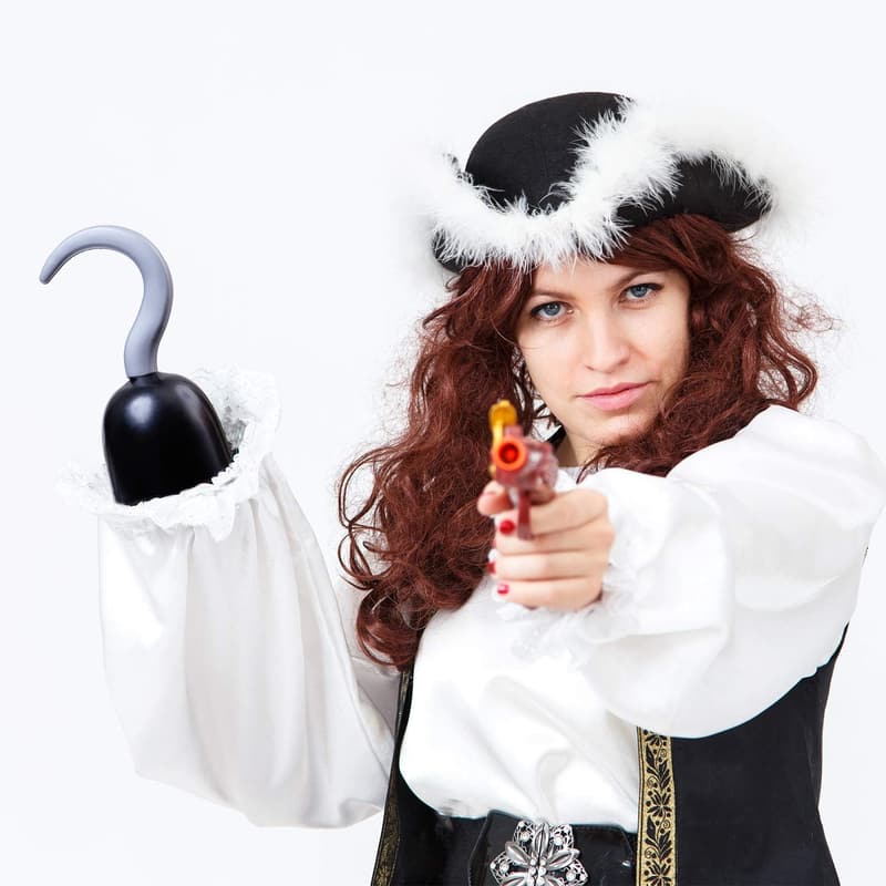 Pirate Costume Hooks - 8-Piece Set for Halloween Parties
