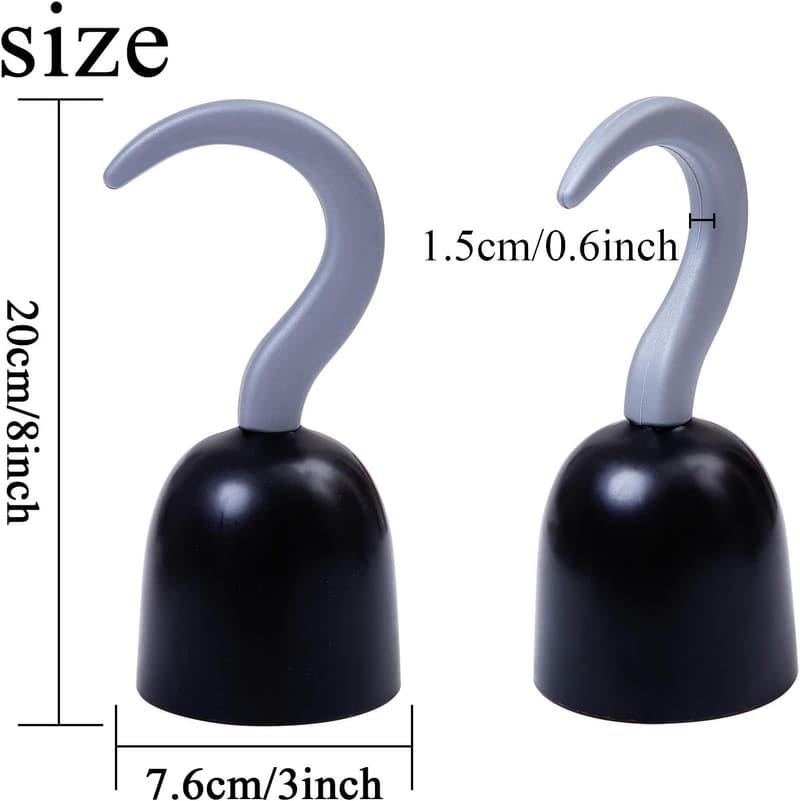 Pirate Costume Hooks - 8-Piece Set for Halloween Parties