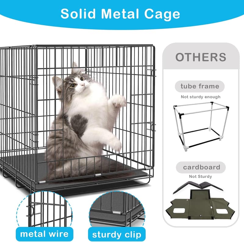 Heated Outdoor Cat House with Weatherproof Shelter, Blue